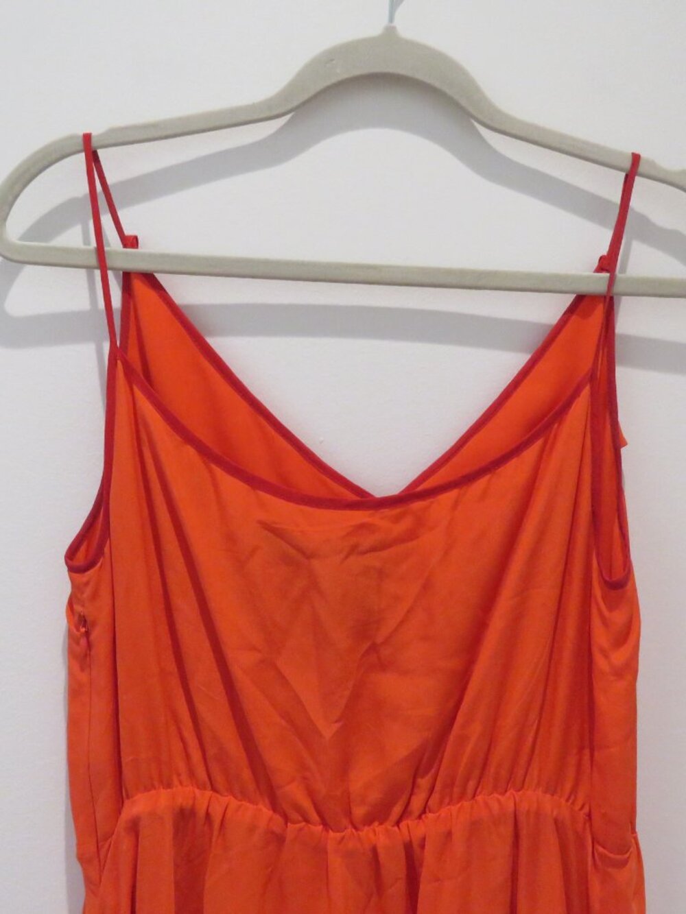ANTHROPOLOGIE GIRLS FROM SAVOY 100% Silk Ruffle Slip Dress Red Size 4 Coquette - Picture 9 of 12